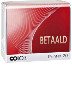 TEKSTSTEMPEL COLOP 20 BETAALD ROOD